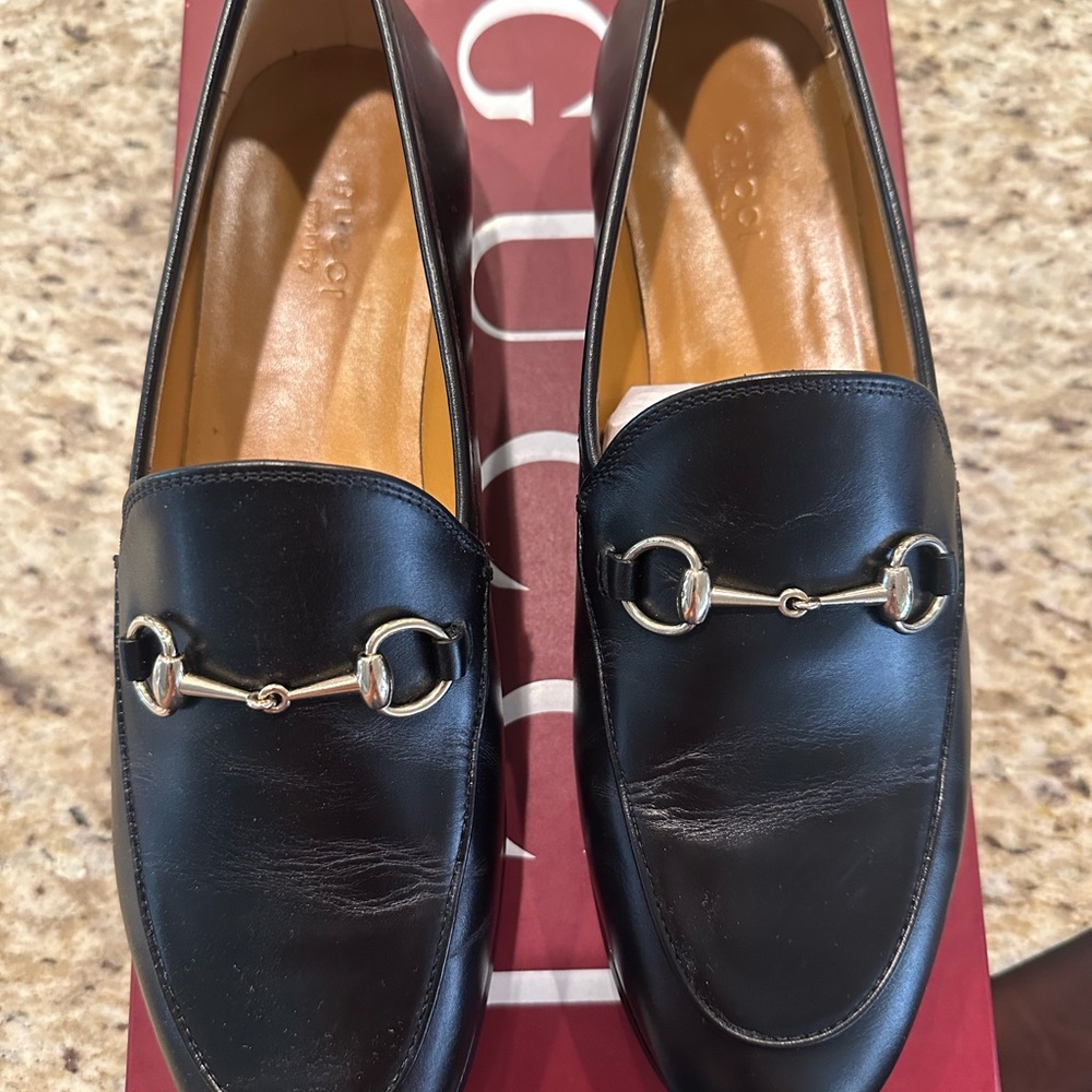 Gucci Black Leather Loafers